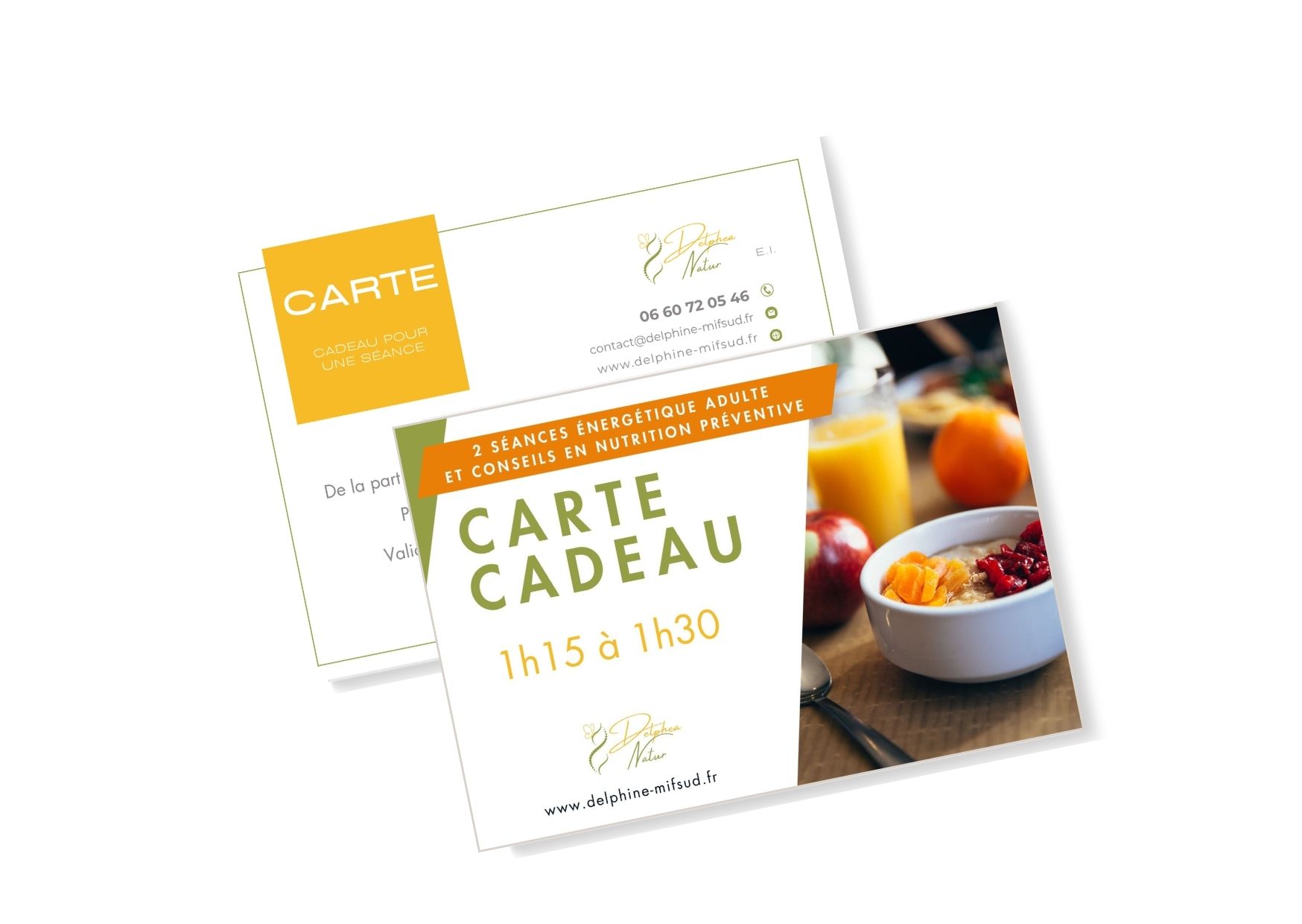 Carte Cadeau – 2 séances énergétiques + conseils en nutrition préventive Adulte