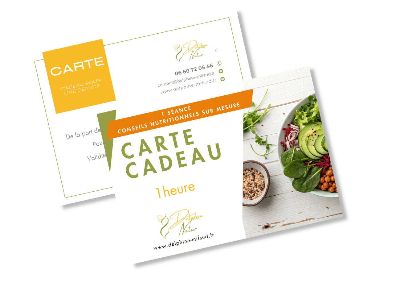 Carte Cadeau – Une séance de conseils nutritionnels sur mesure – 1 heure
