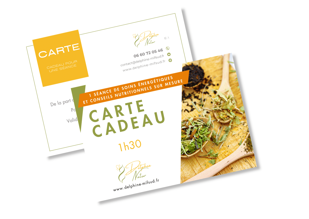 Carte Cadeau – Une séance de soins énergétiques + conseils nutritionnels sur mesure – 1h30